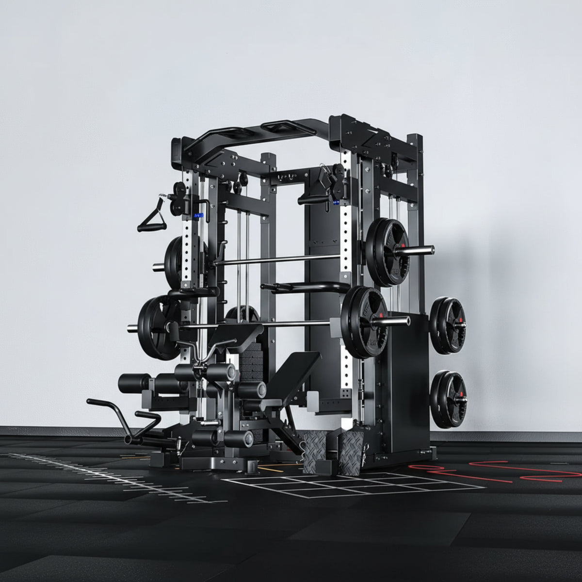 Home Gym Smith Machine Cable Crossover Weightlifting Sports Training